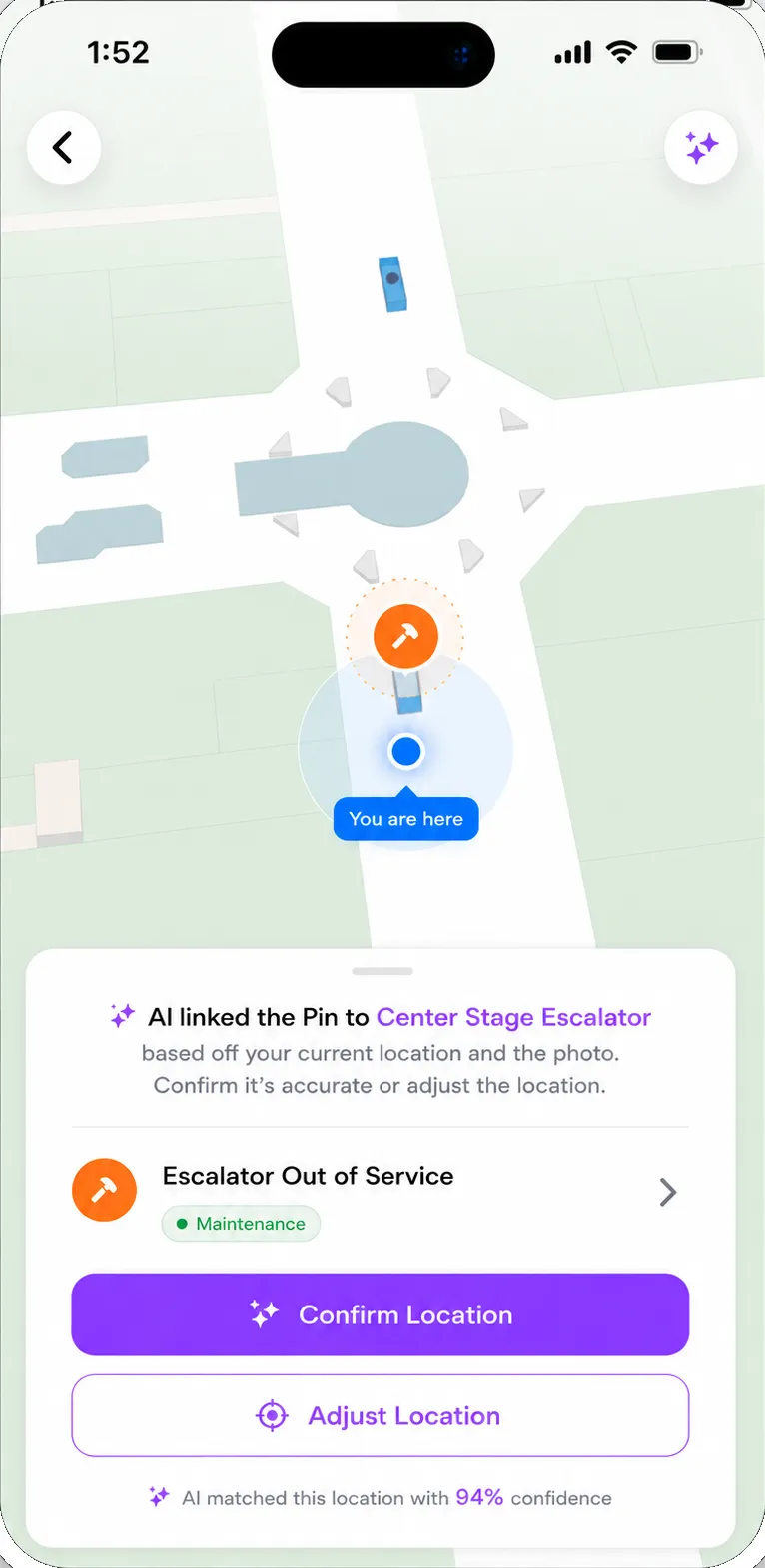 It drops on the map where it happened.