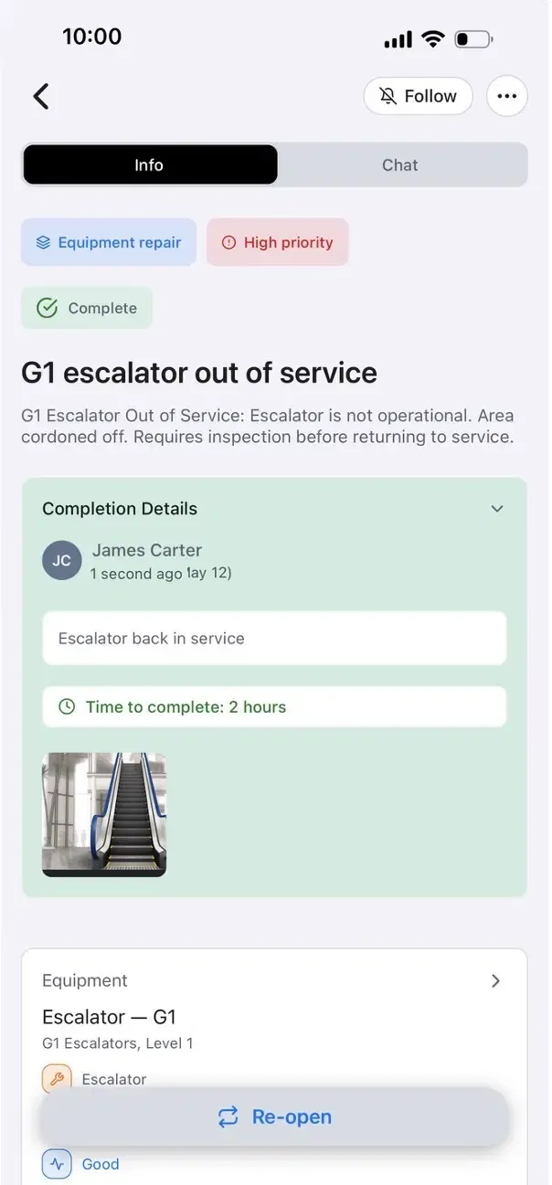 A completed Pin in the PIN app